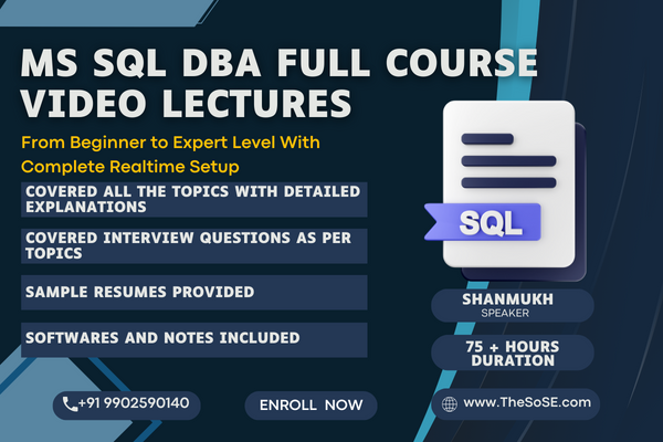 Sql Expert Microsoft Sql Server DBA Full Course Beginner to Expert Level
